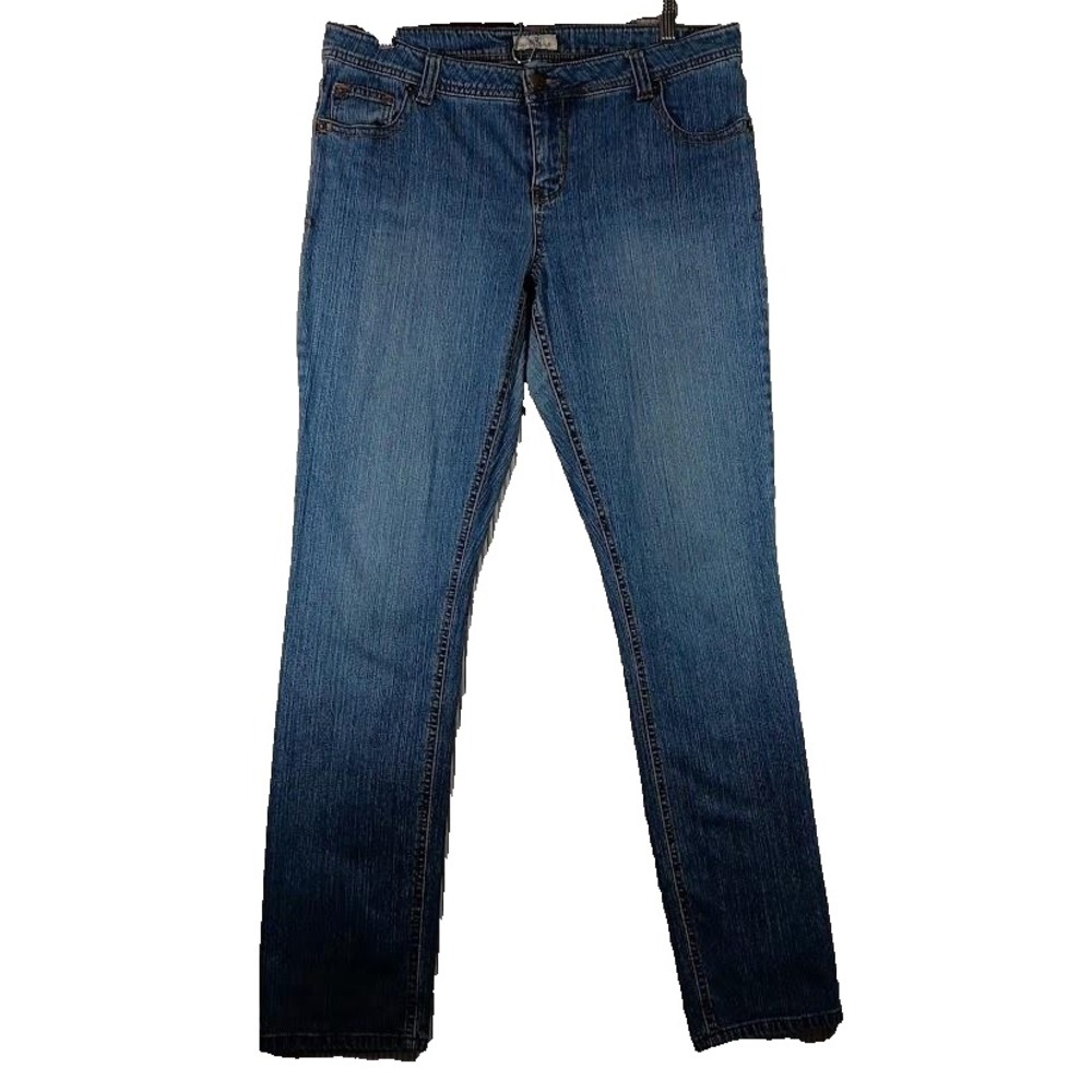 Style & Co Jeans Juniors 15 Blue Straight Stretch Denim Medium Wash Pockets